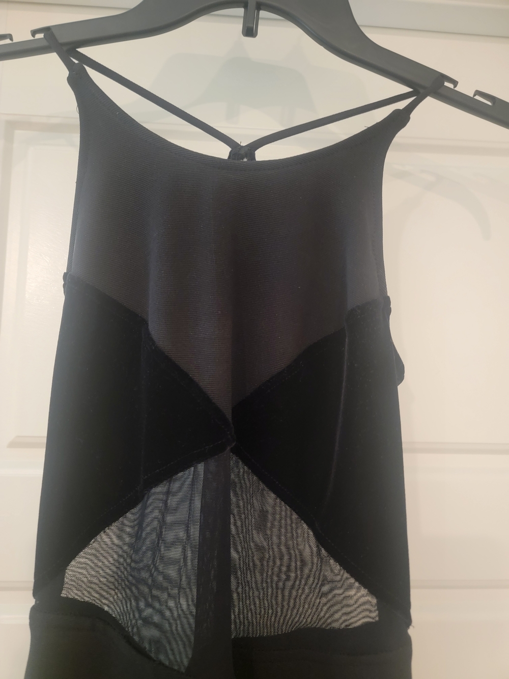 Source Unknown Black Maxi Dress with Sheer Insets - Picture 4 of 12